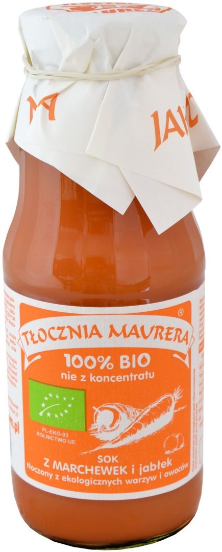 SOK MARCHEWKOWY Z JABŁKIEM NFC BIO 300 ml - TŁOCZNIA MAURERA SOK MARCHEWKOWY Z JABŁKIEM NFC BIO 300 ml - TŁOCZNIA MAURERA