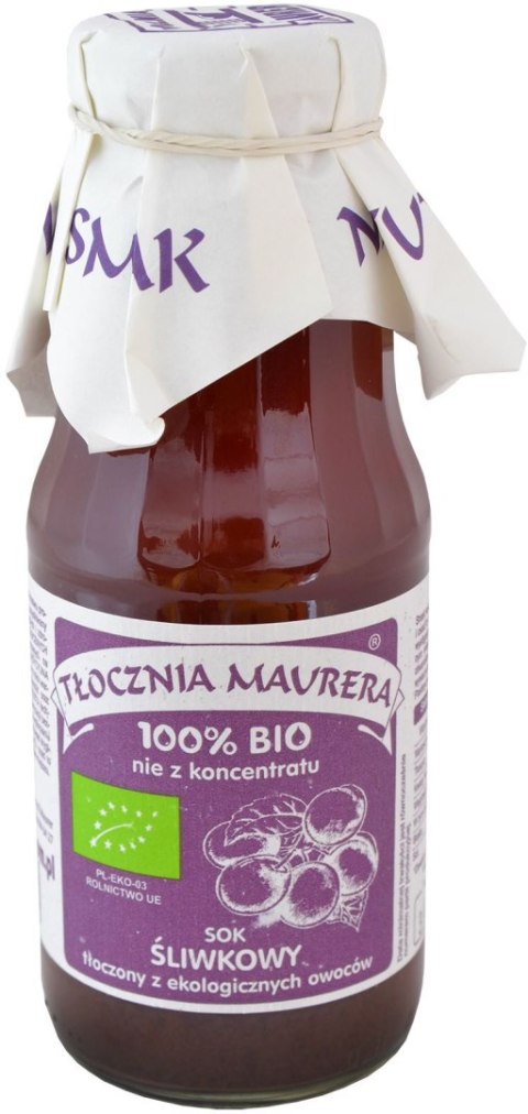 SOK ŚLIWKOWY NFC BIO 300 ml - TŁOCZNIA MAURERA SOK ŚLIWKOWY NFC BIO 300 ml - TŁOCZNIA MAURERA