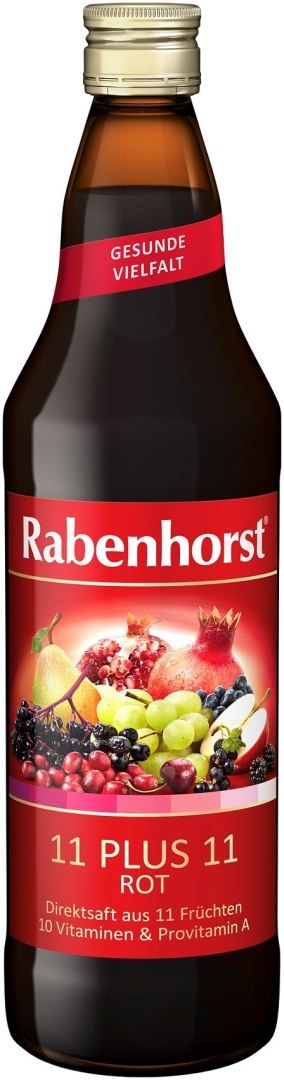 SOK WIELOOWOCOWY (CZERWONY) MULTIWITAMINA 11 PLUS 11 NFC 750 ml - RABENHORST SOK WIELOOWOCOWY (CZERWONY) MULTIWITAMINA 11 PLUS 11 NFC 750 ml - RABENHORST