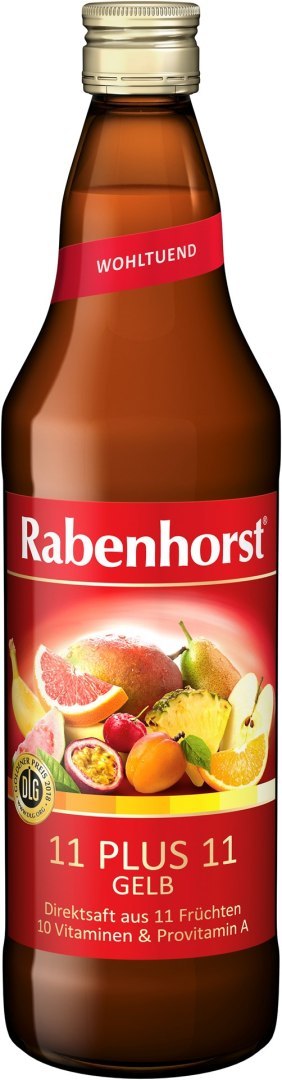 SOK WIELOOWOCOWY (ŻÓŁTY) MULTIWITAMINA 11 PLUS 11 NFC 750 ml - RABENHORST SOK WIELOOWOCOWY (ŻÓŁTY) MULTIWITAMINA 11 PLUS 11 NFC 750 ml - RABENHORST