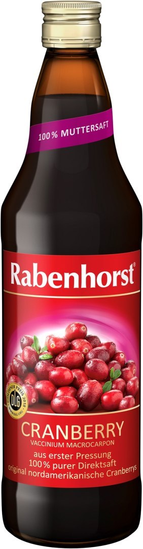 SOK Z ŻURAWINY NFC 750 ml - RABENHORST SOK Z ŻURAWINY NFC 750 ml - RABENHORST