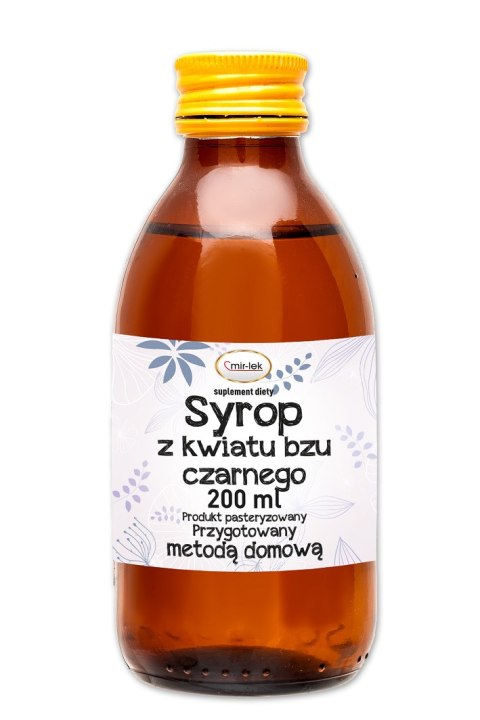 SYROP Z KWIATU CZARNEGO BZU BIO 200 ml - MIR-LEK SYROP Z KWIATU CZARNEGO BZU BIO 200 ml - MIR-LEK