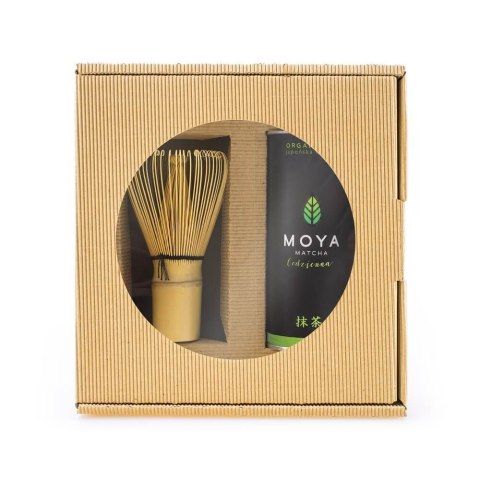 ZESTAW HERBATA ZIELONA MATCHA CODZIENNA JAPOŃSKA BIO 30 g & MIOTEŁKA BAMBUSOWA CHASEN - MOYA MATCHA ZESTAW HERBATA ZIELONA MATCHA CODZIENNA JAPOŃSKA BIO 30 g & MIOTEŁKA BAMBUSOWA CHASEN - MOYA MATCHA