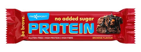 BATON PROTEINOWY BROWNIE W MLECZNEJ CZEKOLADZIE BEZ DODATKU CUKRU BEZGLUTENOWY 40 g - MAXSPORT BATON PROTEINOWY BROWNIE W MLECZNEJ CZEKOLADZIE BEZ DODATKU CUKRU BEZGLUTENOWY 40 g - MAXSPORT
