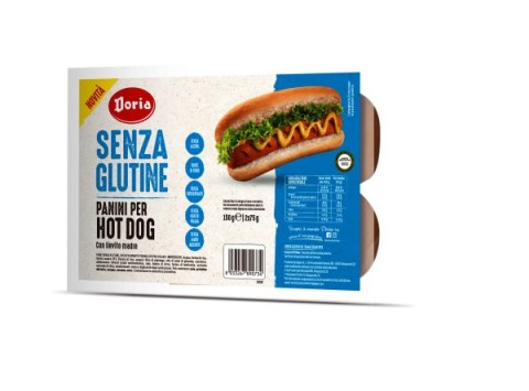 BUŁKI DO HOT DOGÓW BEZGLUTENOWE (2 x 75 g) 150 g - DORIA BUŁKI DO HOT DOGÓW BEZGLUTENOWE (2 x 75 g) 150 g - DORIA