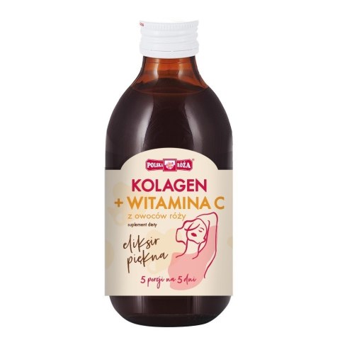 ELIKSIR PIĘKNA - KOLAGEN + WITAMINA C Z OWOCÓW RÓŻY 250 ml - POLSKA RÓŻA ELIKSIR PIĘKNA - KOLAGEN + WITAMINA C Z OWOCÓW RÓŻY 250 ml - POLSKA RÓŻA