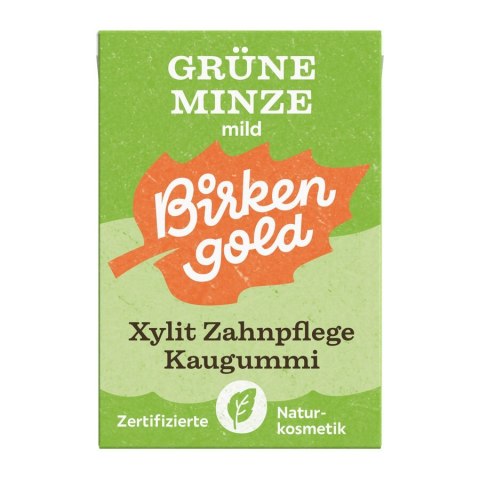 GUMA DO ŻUCIA Z KSYLITOLEM O SMAKU MIĘTY BEZ DODATKU CUKRU 28 g - BIRKENGOLD GUMA DO ŻUCIA Z KSYLITOLEM O SMAKU MIĘTY BEZ DODATKU CUKRU 28 g - BIRKENGOLD