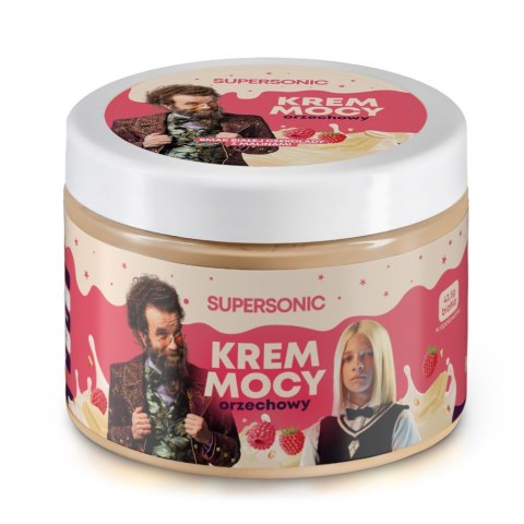 KREM ORZECHOWY O SMAKU BIAŁEJ CZEKOLADY Z MALINAMI BEZ DODATKU CUKRU 250 g - SUPERSONIC (AKADEMIA PANA KLEKSA) KREM ORZECHOWY O SMAKU BIAŁEJ CZEKOLADY Z MALINAMI BEZ DODATKU CUKRU 250 g - SUPERSONIC (AKADEMIA PANA KLEKSA)
