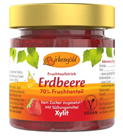 MUS TRUSKAWKOWY BEZ DODATKU CUKRU 200 g - BIRKENGOLD MUS TRUSKAWKOWY BEZ DODATKU CUKRU 200 g - BIRKENGOLD