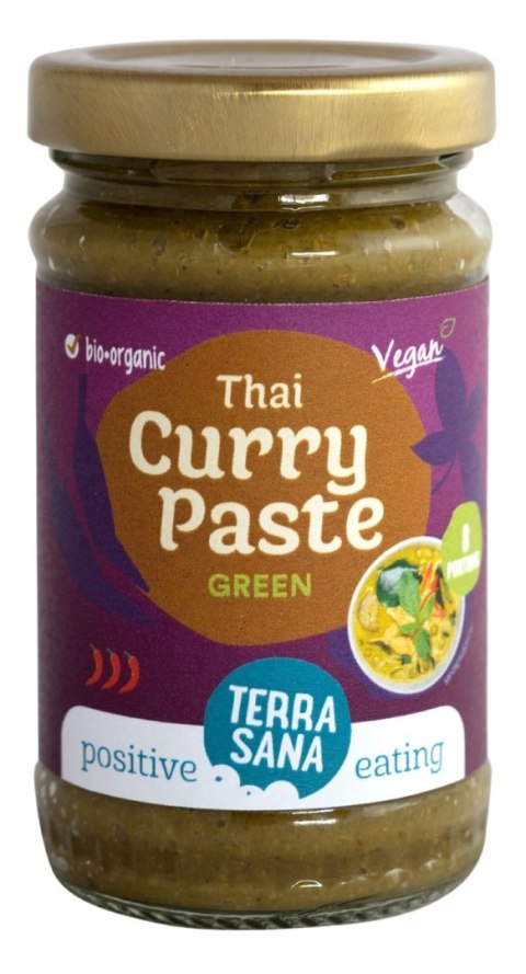 PASTA TAJSKA ZIELONE CURRY BIO 120 g - TERRASANA PASTA TAJSKA ZIELONE CURRY BIO 120 g - TERRASANA