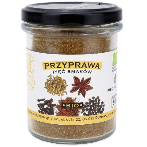 PRZYPRAWA PIĘĆ SMAKÓW BEZGLUTENOWA BIO 80 g - PIĘĆ PRZEMIAN PRZYPRAWA PIĘĆ SMAKÓW BEZGLUTENOWA BIO 80 g - PIĘĆ PRZEMIAN