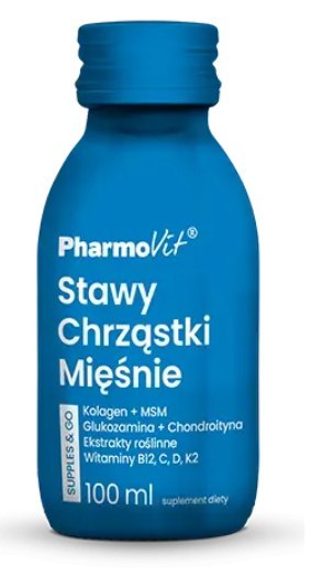 SHOT KOLAGEN NA STAWY, CHRZĄSTKI, MIĘŚNIE BEZGLUTENOWY 100 ml - PHARMOVIT (SUPPLES & GO) SHOT KOLAGEN NA STAWY, CHRZĄSTKI, MIĘŚNIE BEZGLUTENOWY 100 ml - PHARMOVIT (SUPPLES & GO)