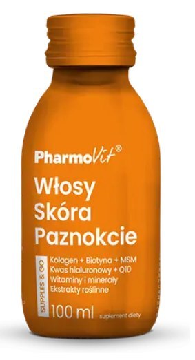 SHOT KOLAGEN NA WŁOSY, SKÓRĘ, PAZNOKCIE BEZGLUTENOWY 100 ml - PHARMOVIT (SUPPLES & GO) SHOT KOLAGEN NA WŁOSY, SKÓRĘ, PAZNOKCIE BEZGLUTENOWY 100 ml - PHARMOVIT (SUPPLES & GO)