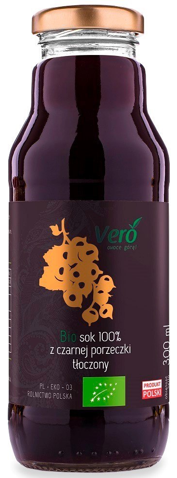 SOK Z CZARNEJ PORZECZKI NFC BIO 300 ml - VERO SOK Z CZARNEJ PORZECZKI NFC BIO 300 ml - VERO