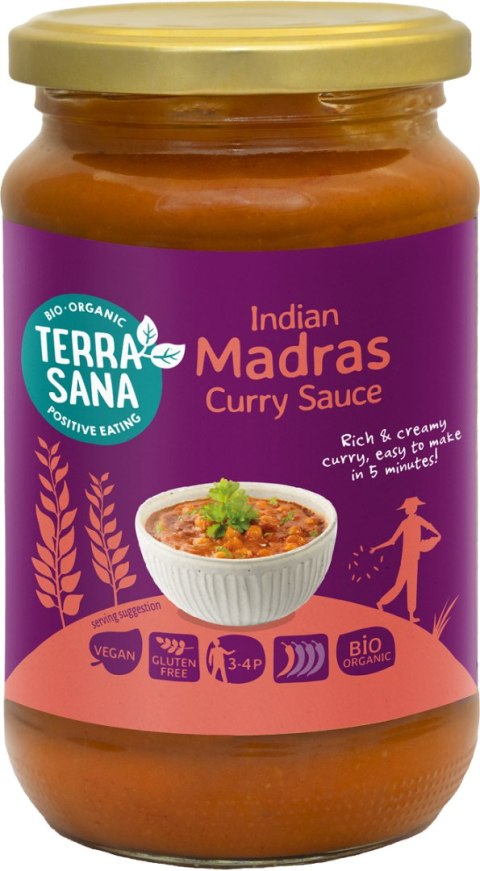 SOS CURRY INDIAN MADRAS BEZGLUTENOWY BIO 350 g - TERRASANA SOS CURRY INDIAN MADRAS BEZGLUTENOWY BIO 350 g - TERRASANA
