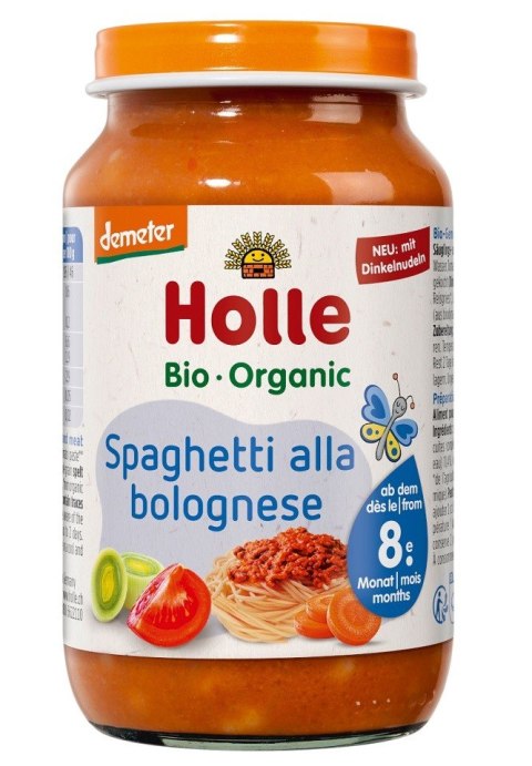SPAGHETTI BOLOGNESE BEZ DODATKU CUKRÓW OD 8 MIESIĄCA DEMETER BIO 220 g (SŁOIK) - HOLLE SPAGHETTI BOLOGNESE BEZ DODATKU CUKRÓW OD 8 MIESIĄCA DEMETER BIO 220 g (SŁOIK) - HOLLE