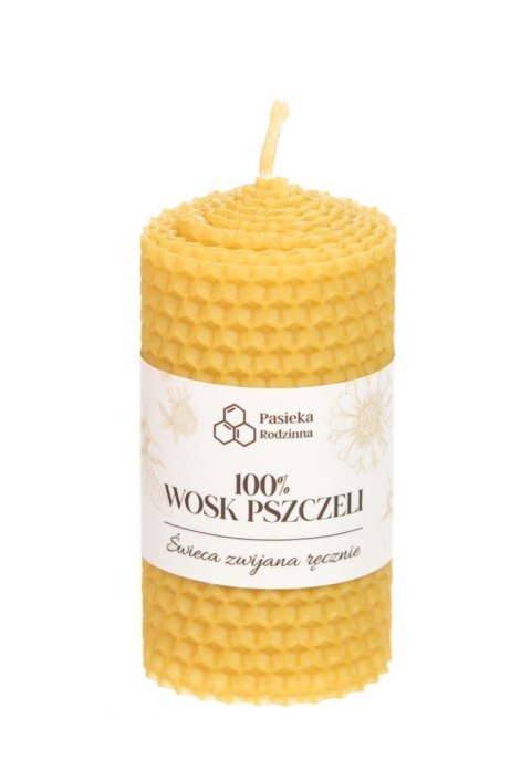 ŚWIECA ZWIJANA Z WĘZY PSZCZELEJ 8/5 cm - PASIEKA RODZINNA ŚWIECA ZWIJANA Z WĘZY PSZCZELEJ 8/5 cm - PASIEKA RODZINNA