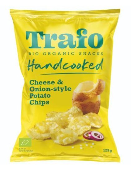 CHIPSY ZIEMNIACZANE O SMAKU SEROWO - CEBULOWYM WEGAŃSKIE BIO 125 g - TRAFO CHIPSY ZIEMNIACZANE O SMAKU SEROWO - CEBULOWYM WEGAŃSKIE BIO 125 g - TRAFO