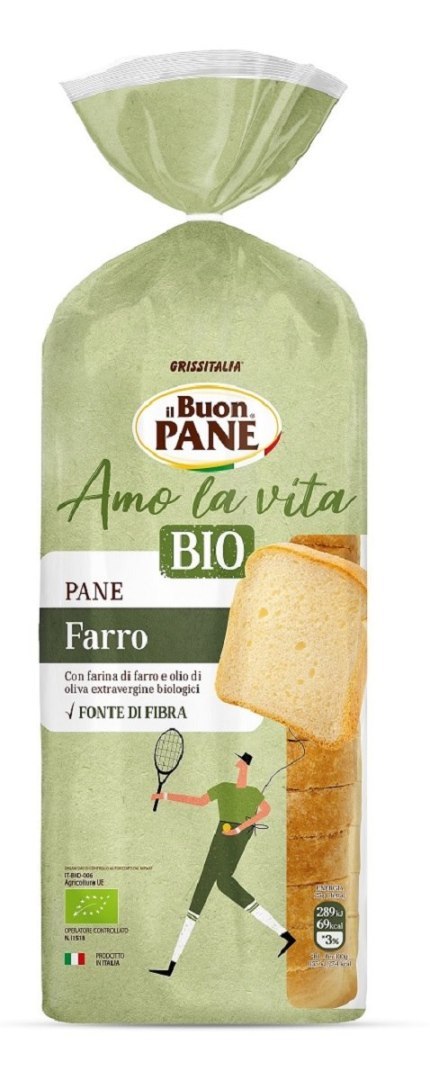 CHLEB TOSTOWY ORKISZOWY KROJONY BIO 400 g - IL BUON PANE CHLEB TOSTOWY ORKISZOWY KROJONY BIO 400 g - IL BUON PANE