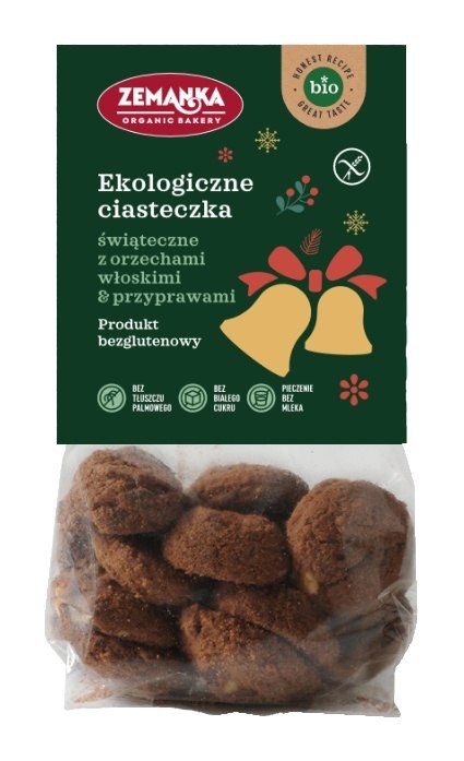 CIASTKA ŚWIĄTECZNE Z ORZECHAMI WŁOSKIMI I PRZYPRAWAMI KORZENNYMI BEZGLUTENOWE BIO 100 g - ZEMANKA (PRODUKT SEZONOWY) CIASTKA ŚWIĄTECZNE Z ORZECHAMI WŁOSKIMI I PRZYPRAWAMI KORZENNYMI BEZGLUTENOWE BIO 100 g - ZEMANKA (PRODUKT SEZONOWY)