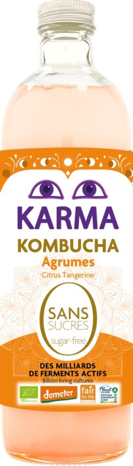 KOMBUCHA Z CYTRUSAMI BEZ CUKRU FAIR FOR LIFE DEMETER BIO 750 ml - KARMA KOMBUCHA