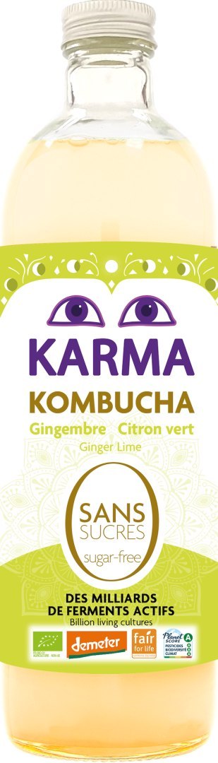KOMBUCHA Z IMBIREM I LIMONKĄ BEZ CUKRU FAIR FOR LIFE DEMETER BIO 750 ml - KARMA KOMBUCHA KOMBUCHA Z IMBIREM I LIMONKĄ BEZ CUKRU FAIR FOR LIFE DEMETER BIO 750 ml - KARMA KOMBUCHA