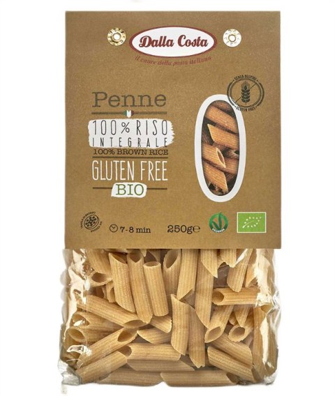 MAKARON (RYŻOWY RAZOWY) PENNE BEZGLUTENOWY BIO 250 g - DALLA COSTA MAKARON (RYŻOWY RAZOWY) PENNE BEZGLUTENOWY BIO 250 g - DALLA COSTA