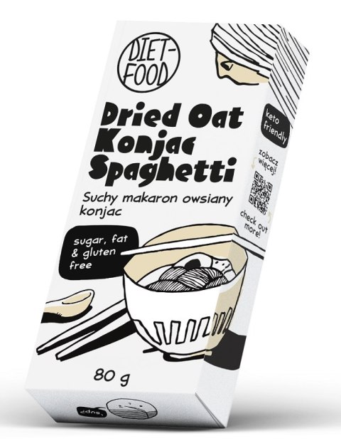 MAKARON SUCHY (KONJAC - OWIES) SPAGHETTI BEZGLUTENOWY 80 g - DIET-FOOD MAKARON SUCHY (KONJAC - OWIES) SPAGHETTI BEZGLUTENOWY 80 g - DIET-FOOD
