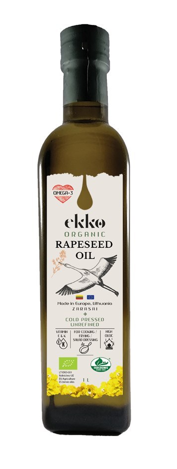 OLEJ RZEPAKOWY VIRGIN OMEGA-3 BIO 1 L - EKKO OLEJ RZEPAKOWY VIRGIN OMEGA-3 BIO 1 L - EKKO