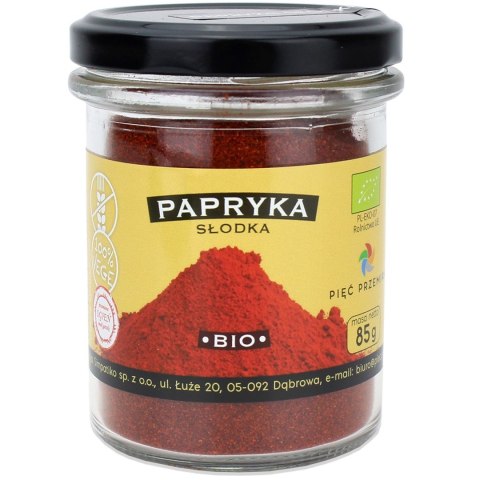 PAPRYKA SŁODKA MIELONA BEZGLUTENOWA BIO 85 g - PIĘĆ PRZEMIAN PAPRYKA SŁODKA MIELONA BEZGLUTENOWA BIO 85 g - PIĘĆ PRZEMIAN
