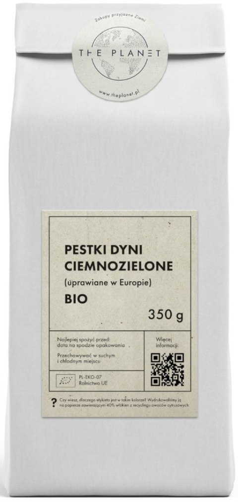PESTKI DYNI CIEMNOZIELONE (UPRAWIANE W EUROPIE) BIO 350 g - THE PLANET PESTKI DYNI CIEMNOZIELONE (UPRAWIANE W EUROPIE) BIO 350 g - THE PLANET