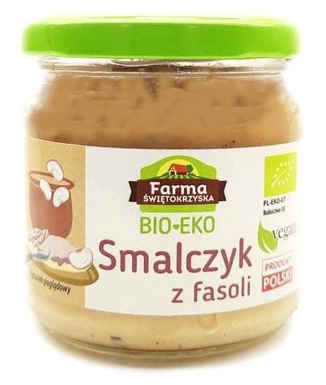 SMALCZYK Z FASOLI BEZGLUTENOWY BIO 160 g - FARMA ŚWIĘTOKRZYSKA SMALCZYK Z FASOLI BEZGLUTENOWY BIO 160 g - FARMA ŚWIĘTOKRZYSKA