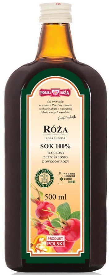 SOK Z RÓŻY NFC 500 ml - POLSKA RÓŻA SOK Z RÓŻY NFC 500 ml - POLSKA RÓŻA