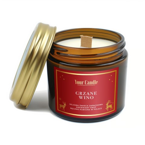ŚWIECA SOJOWA ZAPACHOWA Z DREWNIANYM KNOTEM GRZANE WINO 120 ml - YOUR CANDLE (PRODUKT SEZONOWY) ŚWIECA SOJOWA ZAPACHOWA Z DREWNIANYM KNOTEM GRZANE WINO 120 ml - YOUR CANDLE (PRODUKT SEZONOWY)