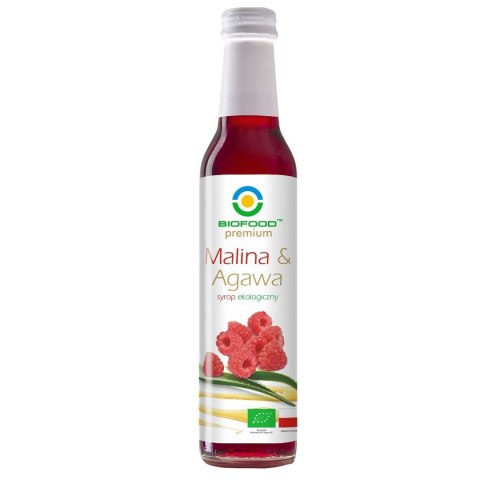 SYROP MALINA Z AGAWĄ BIO 250 ml - BIO FOOD SYROP MALINA Z AGAWĄ BIO 250 ml - BIO FOOD