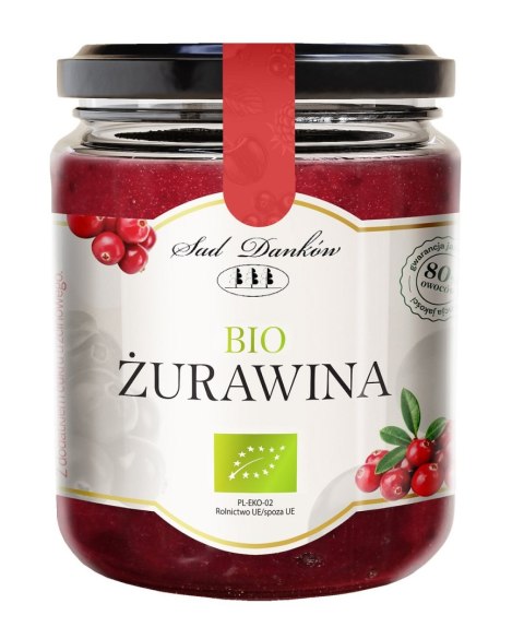 ŻURAWINA Z CUKREM TRZCINOWYM BIO 260 g - SAD DANKÓW ŻURAWINA Z CUKREM TRZCINOWYM BIO 260 g - SAD DANKÓW