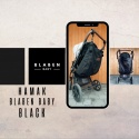 Hamak do wózka dziecięcego z pasami bezpieczeństwa Black