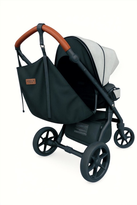 Hamak do wózka dziecięcego z pasami bezpieczeństwa Black