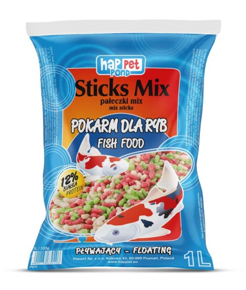 Pałeczki mix Happet trójkolorowe 1l Pałeczki mix Happet trójkolorowe 1l
