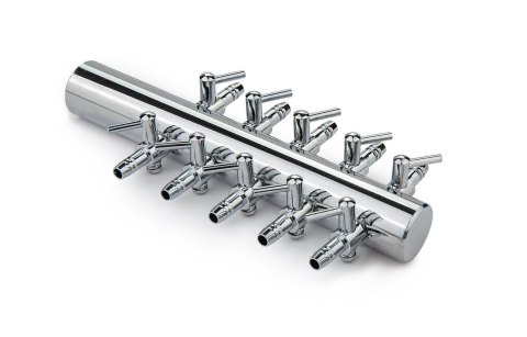 Rozdzielacz metalowy z zaworkami 10 wyjść Happet 1 szt. Rozdzielacz metalowy z zaworkami 10 wyjść Happet 1 szt.
