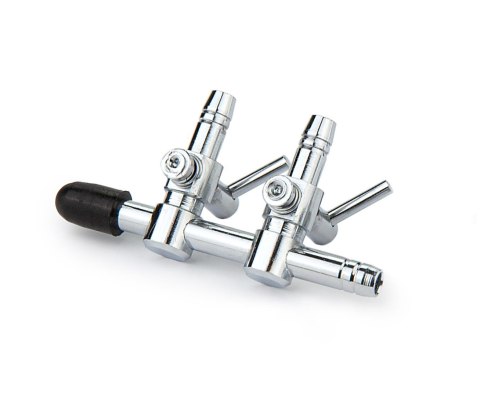 Rozdzielacz metalowy z zaworkami 2 wyjścia Happet 5 szt. Rozdzielacz metalowy z zaworkami 2 wyjścia Happet 5 szt.