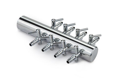 Rozdzielacz metalowy z zaworkami 8 wyjść Happet 1 szt. Rozdzielacz metalowy z zaworkami 8 wyjść Happet 1 szt.